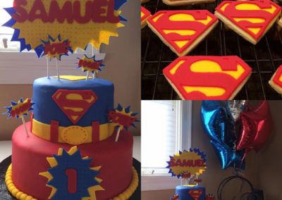 Superman Cake And Cookies