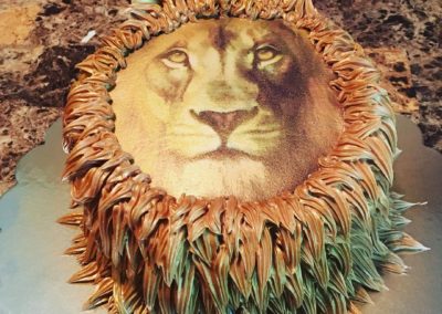 Lion Face Birthday Cake